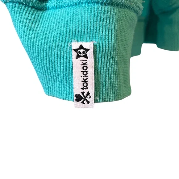Tokidoki Teal Hoodie with Rainbow Design - Picture 14 of 15